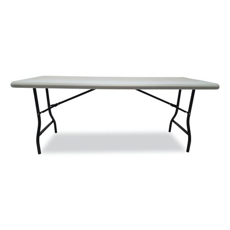 ICEBERG Rectangle Folding Table, 72" W, 30" L, 29" H, Platinum Top, Blow-Molded High-Density Polyethylene 65223